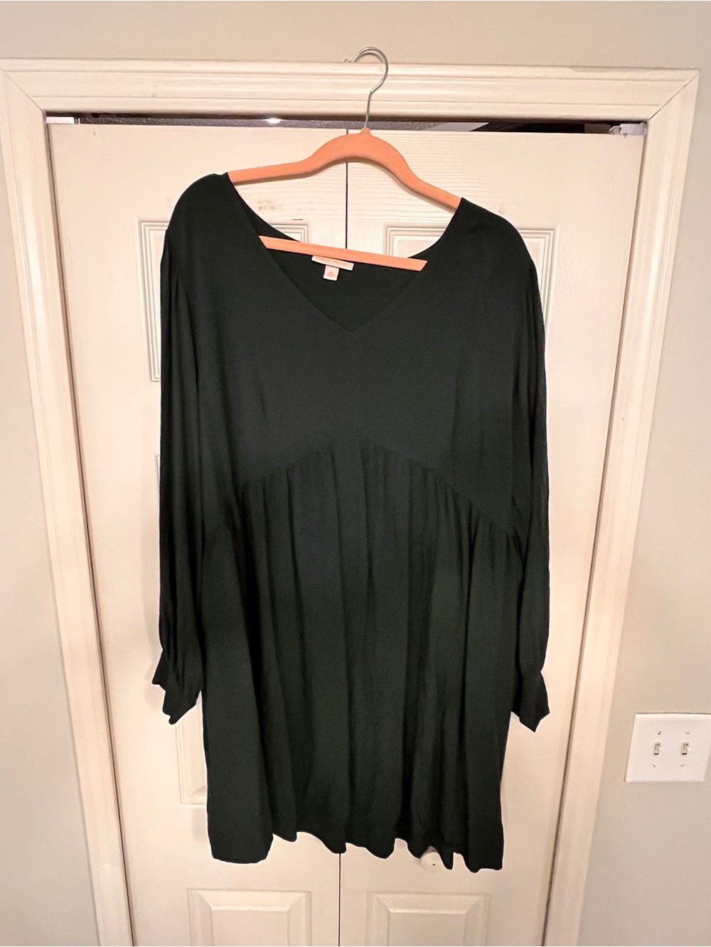 Knox Rose Dark Green V-Neck Mini Dress